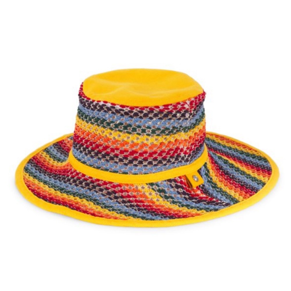 Rag & Bone 70% Recycled Cotton Rainbow‎ Net Cruise Summer Bucket Hat NWT